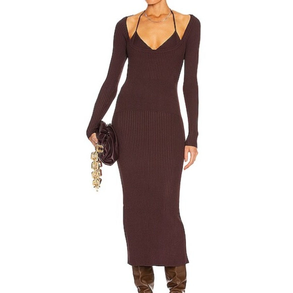 SIMKHAI LIZA MIDI HALTER DRESS - revolve